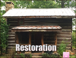 Historic Log Cabin Restoration  Wadesboro, North Carolina